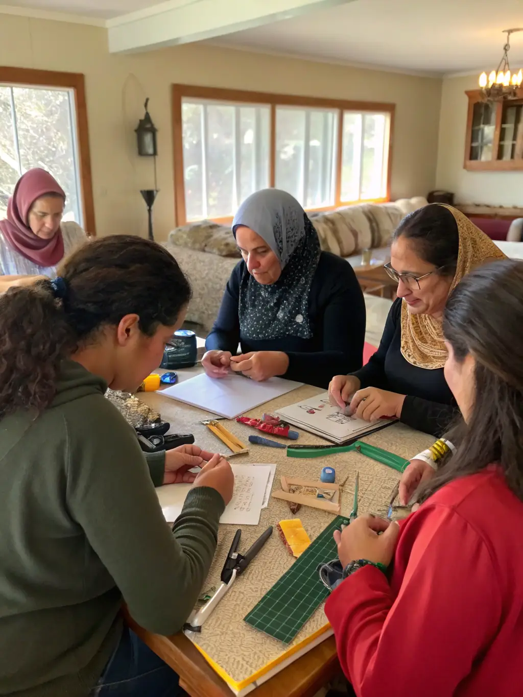 A diverse group of women participating in a leadership workshop, symbolizing collaborative learning and empowerment.